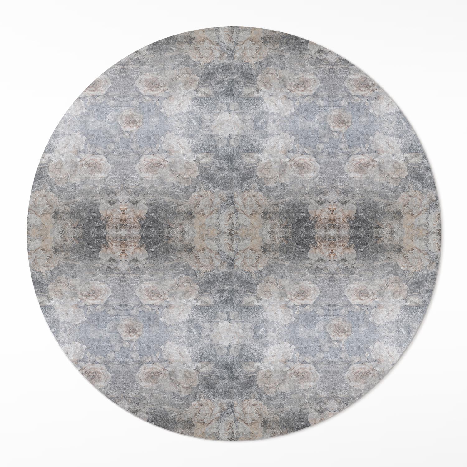 Kulatý Koberec se vzorem, průměr 80 cm, ornamenty ve stylu vintage