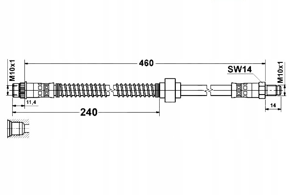 тормозной шланг . CITROEN Berlingo