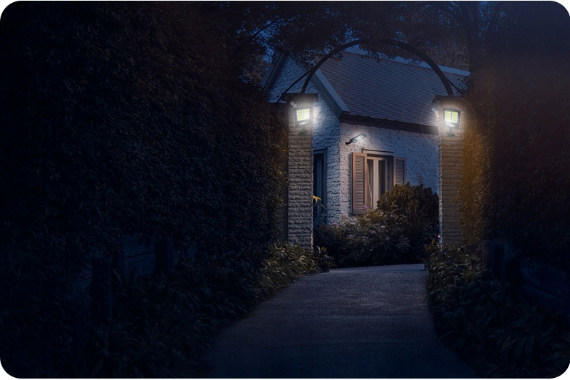 OŚWIETLENIE ZEWNĘTRZNE OGRODOWE MOCNA LAMPA SOLARNA LED ULICZNA COB PILOT Głębokość produktu 3.9 cm