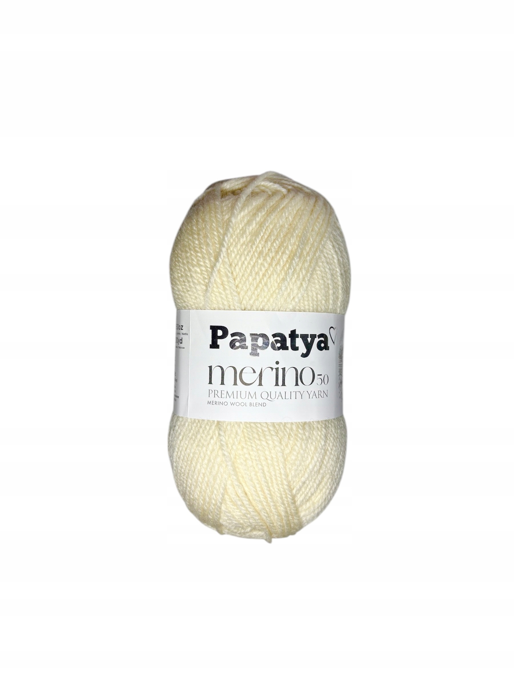 WŁÓCZKA PAPATYA MERINO 50 WEŁNA 50% ECRU kol. 1930