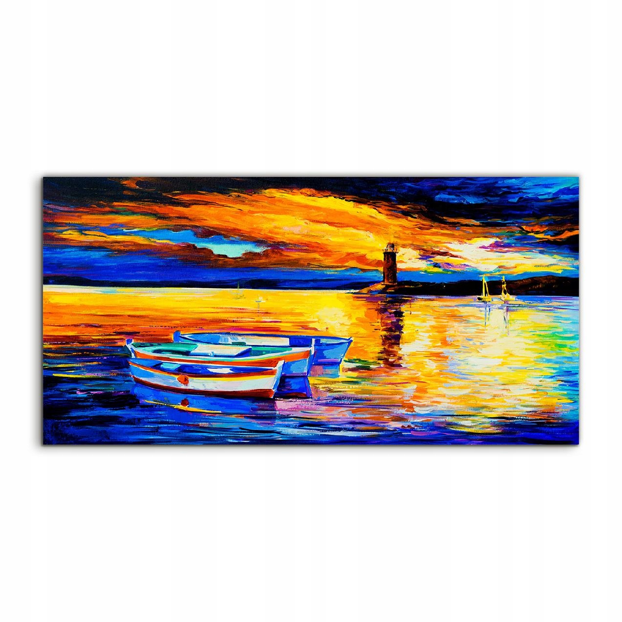 

Obraz akryl 120x60 wiszący Latarnia Morska Łódka