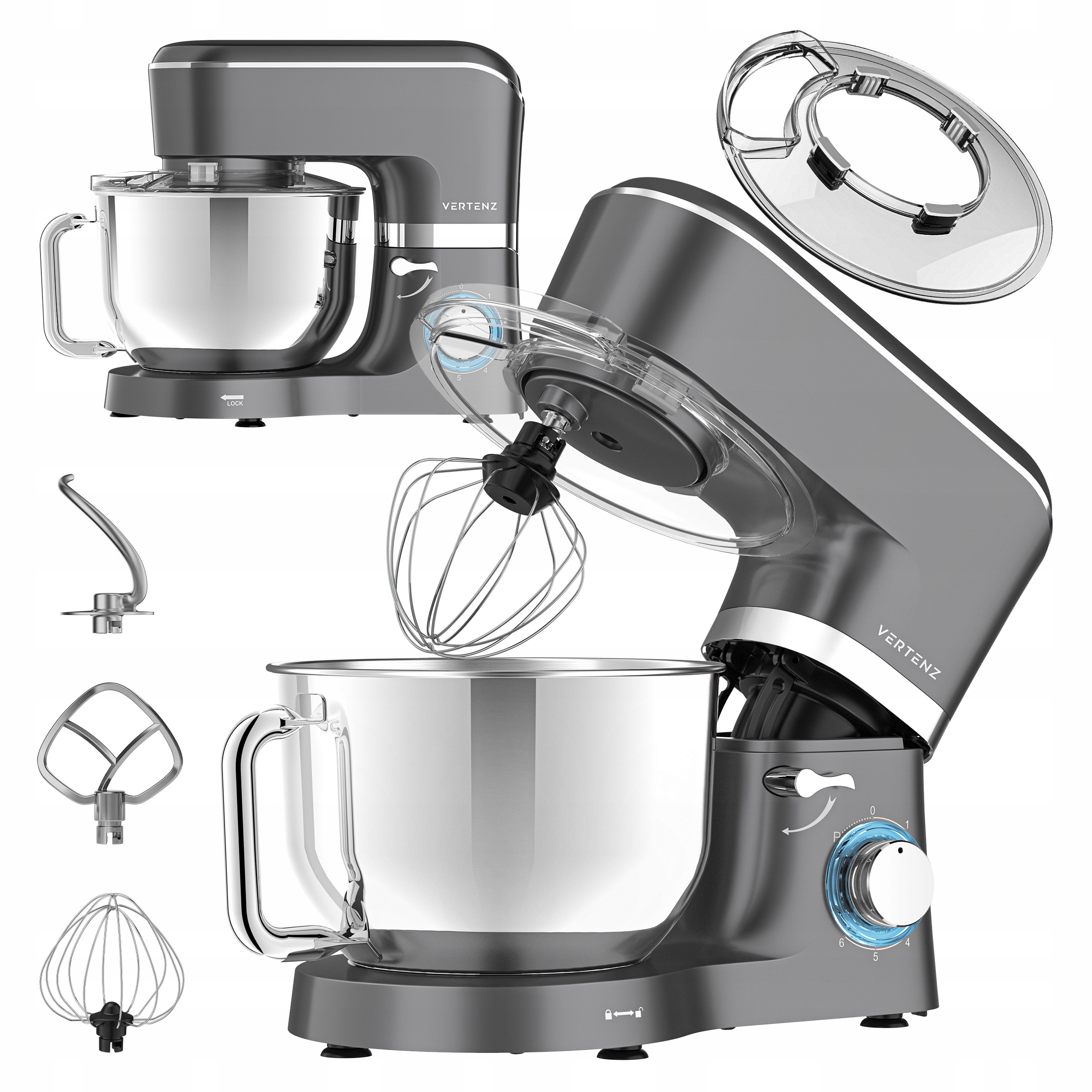 Robot kuchenny planetarny Vertenz mikser wielofunkcyjny z misą 5,5L 1900W