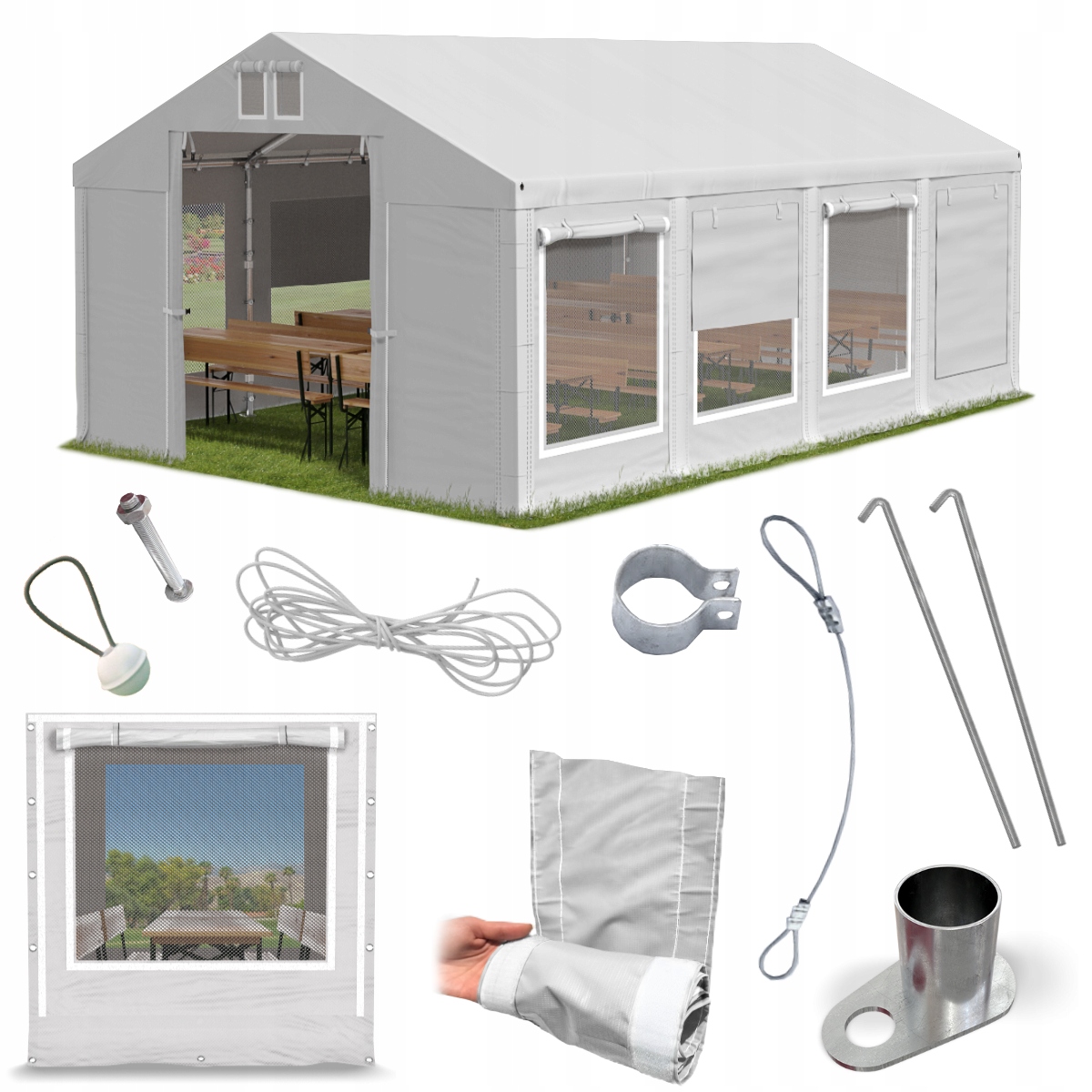 

5x8m Namiot Imprezowy Pawilon Ogrodowy Das 560 S