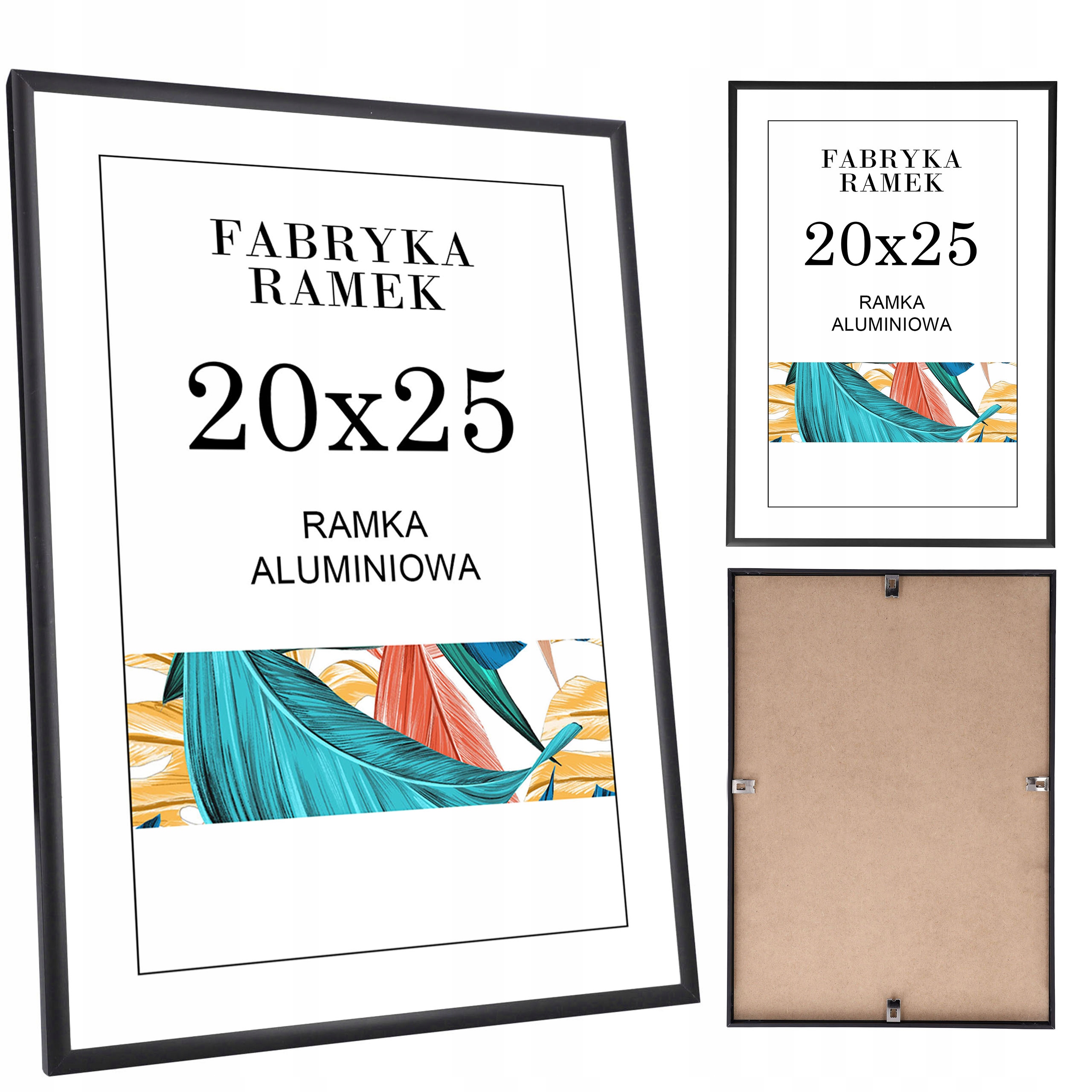 

Ramka 20x25 ramki na zdjęcia aluminiowa czarna
