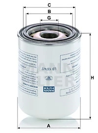 MANN-FILTER FILTR OLEJU LB 1374/2 Marka Mann-Filter