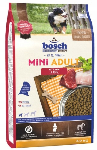 Bosch Mini Adult Lamm &amp; Reis Jehněčí maso a rýže 3 kg