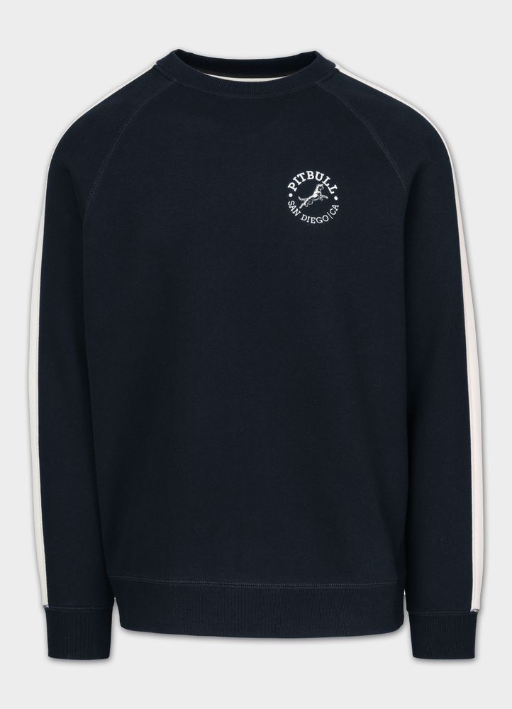 Pánská Mikina Pitbull San Diego Ca Regular Střih Crewneck Lampasy