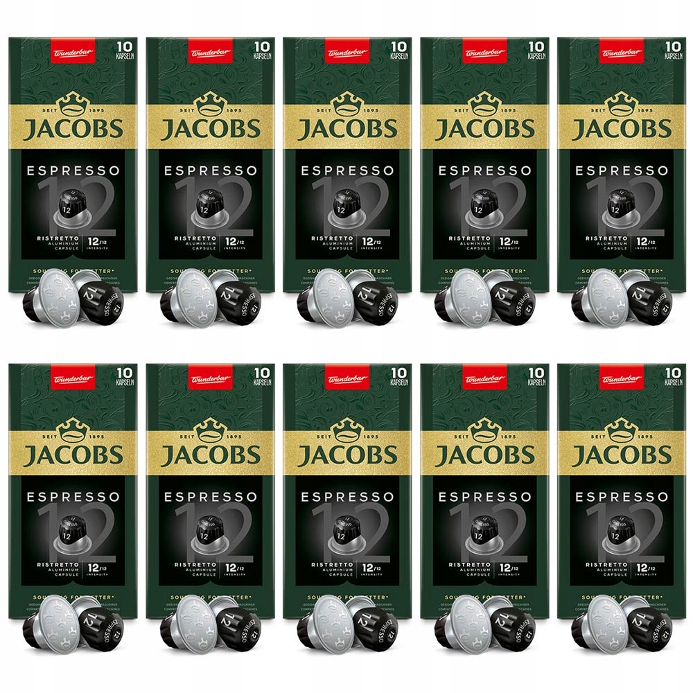 Kapsułki Jacobs Espresso Ristretto 12 do Nespresso(r)*zestaw 9+1 Gratis!
