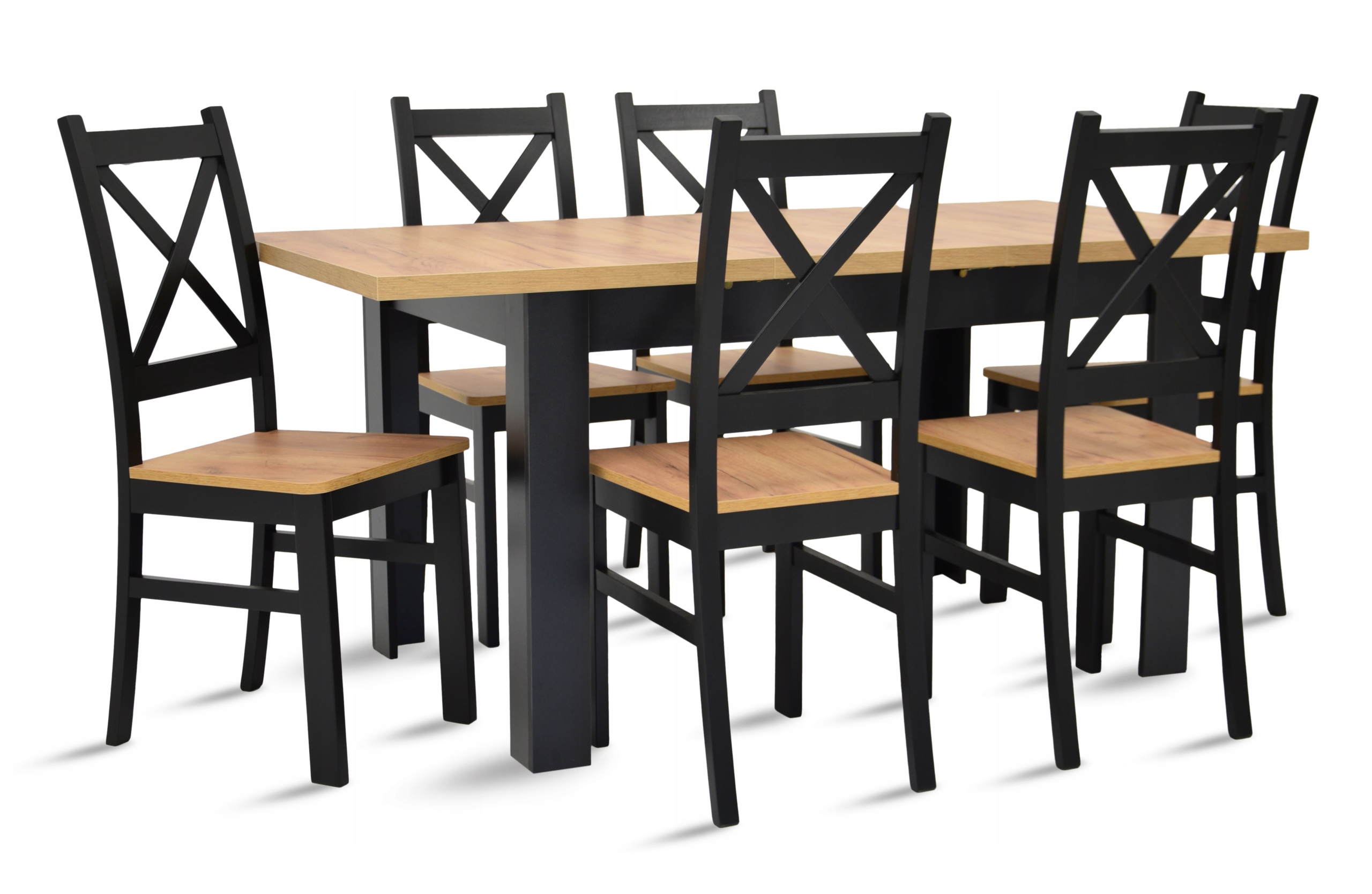 

Stół Craft rozkładany 80x120/160 6 krzeseł drewno