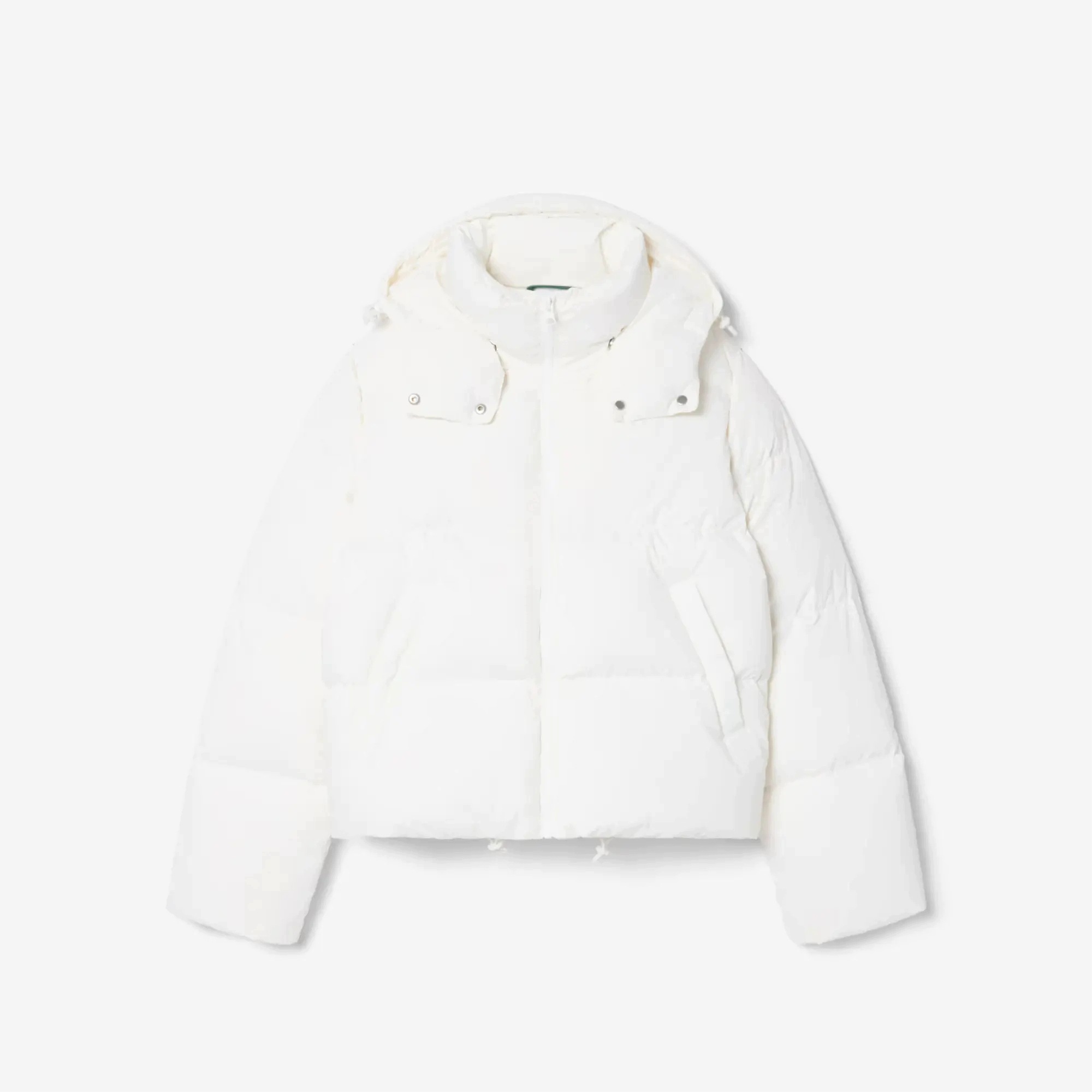Dámská péřová bunda Lacoste Cropped Down Puffer Blanc Xs