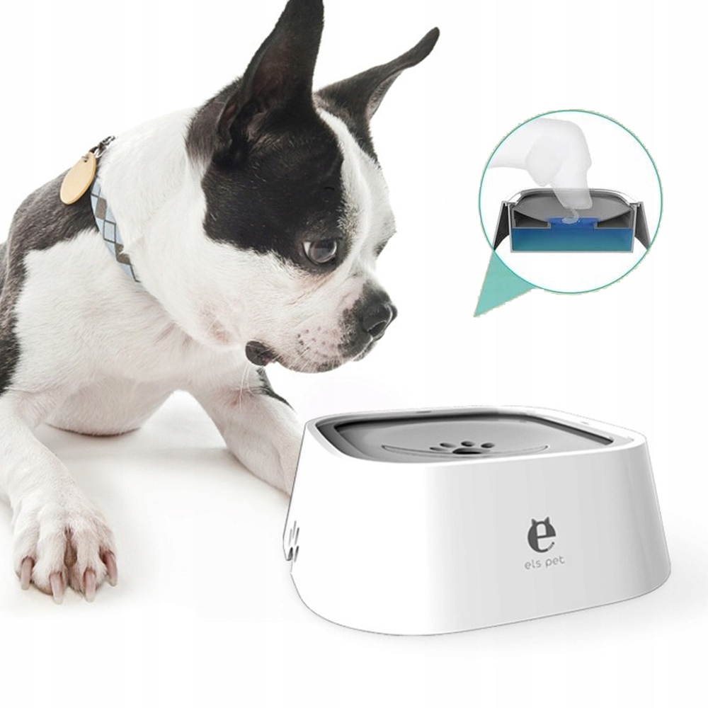 Levně Miska Na Vodu Pro Psa Kočka Netekoucí Plastová Velká Protiskluzová Miska 1L