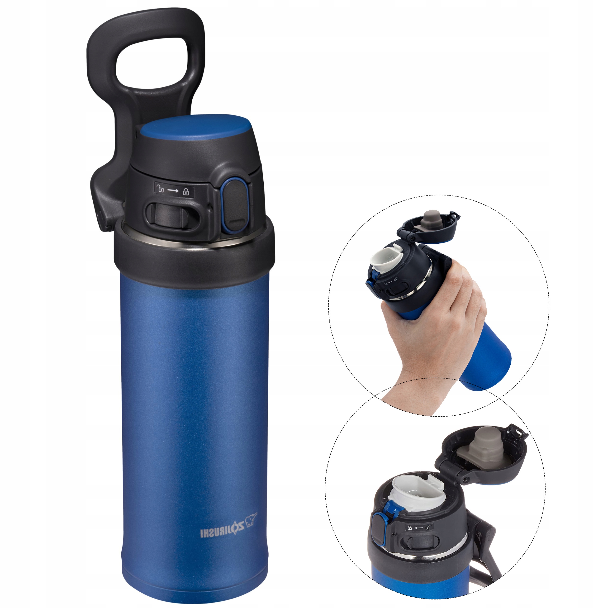 Termohrnek Zojirushi SM-QAF48-AK 480 ml modrý na procházku