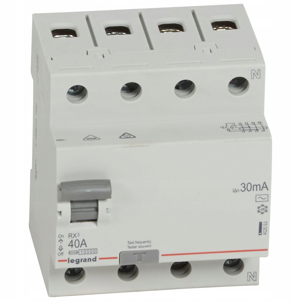 

Wyłącznik Różnicowoprądowy 40A 30MA 402063 Legrand