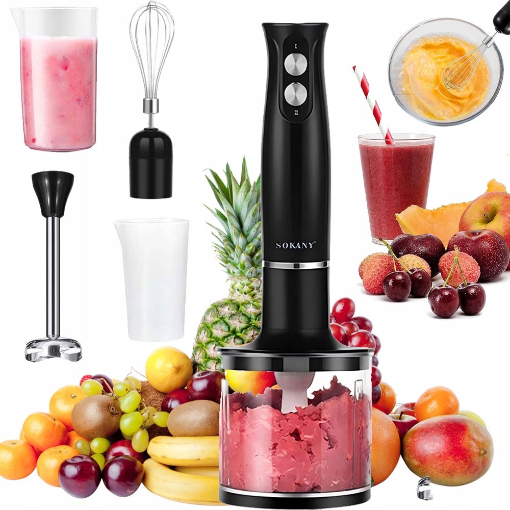 Výkonný Multifunkční Ruční Mixér Na Sekání Potravin, Odolný 500 W