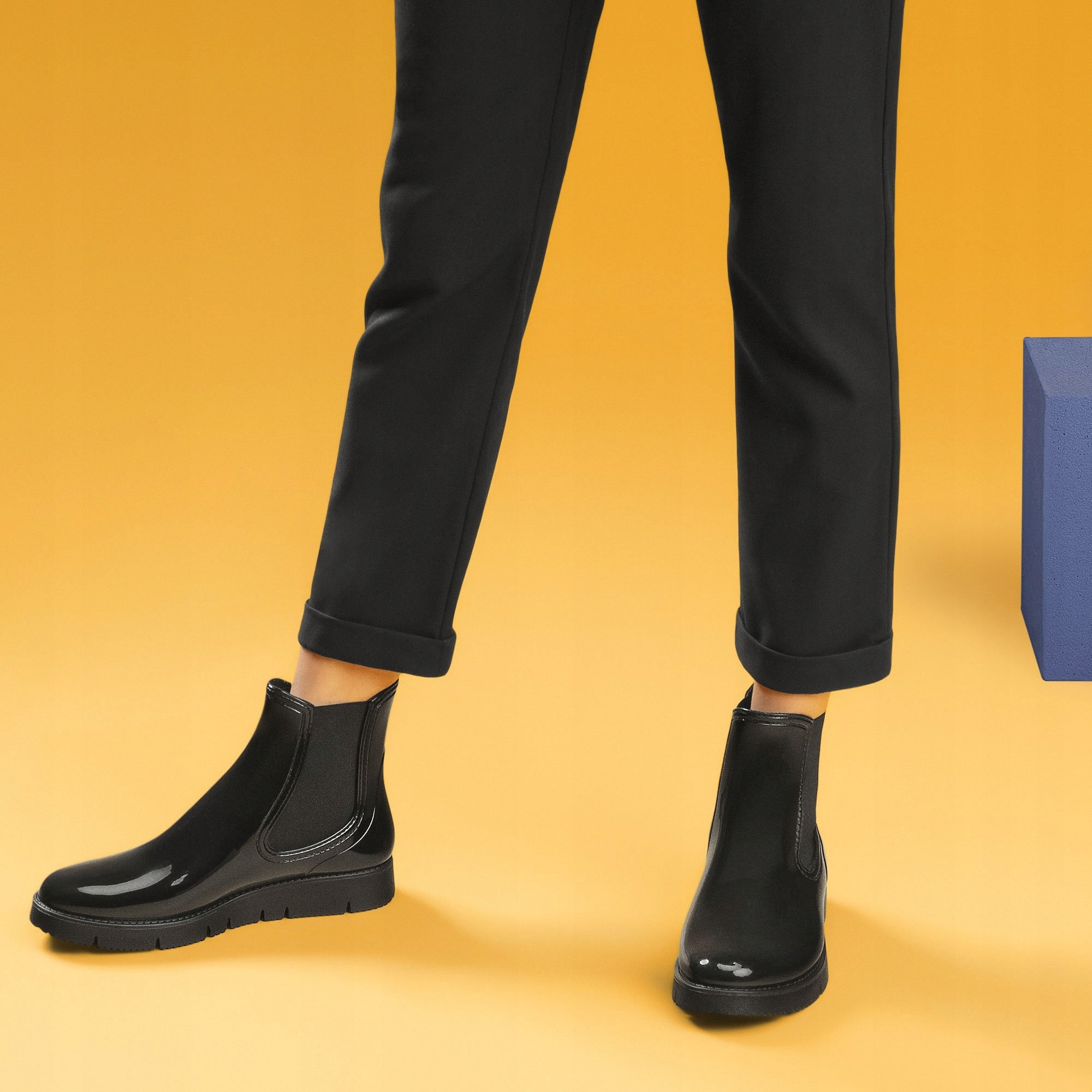 Krótkie damskie kalosze sztyblety botki SCHOLL EVE Wzór dominujący bez wzoru