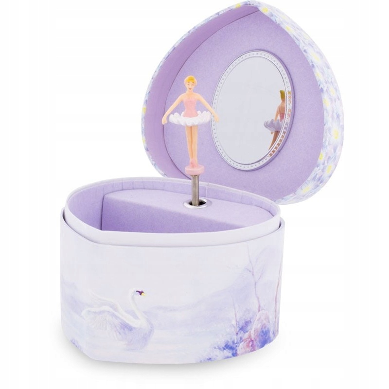 

Szkatułka z pozytywką Serce Jezioro Łabędzie balet