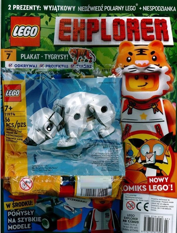 LEGO EXPLORER 7/2023 + NIEDŹWIEDŹ + niespodzianka
