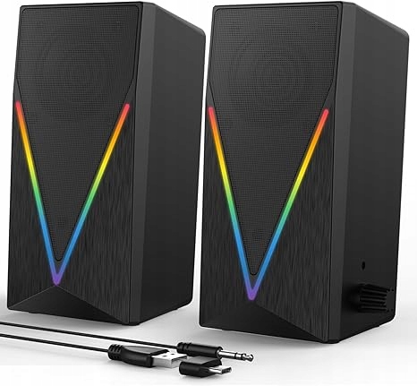 Reproduktory K Počítači S Rgb Světlem E-1062 Usb, 3,5 mm Aux