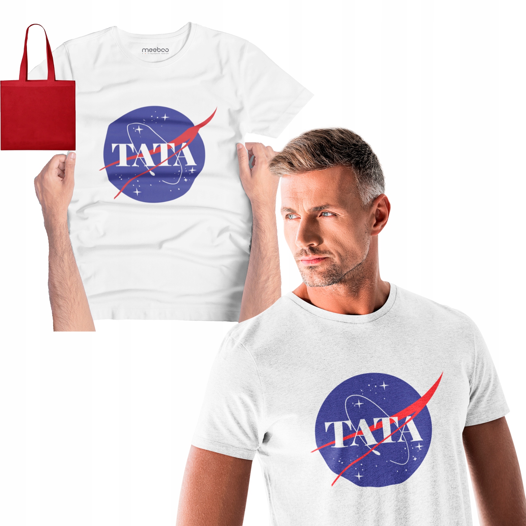 

Męska Koszulka Nasa Tata Duży Tshirt Na Dzień Ojca