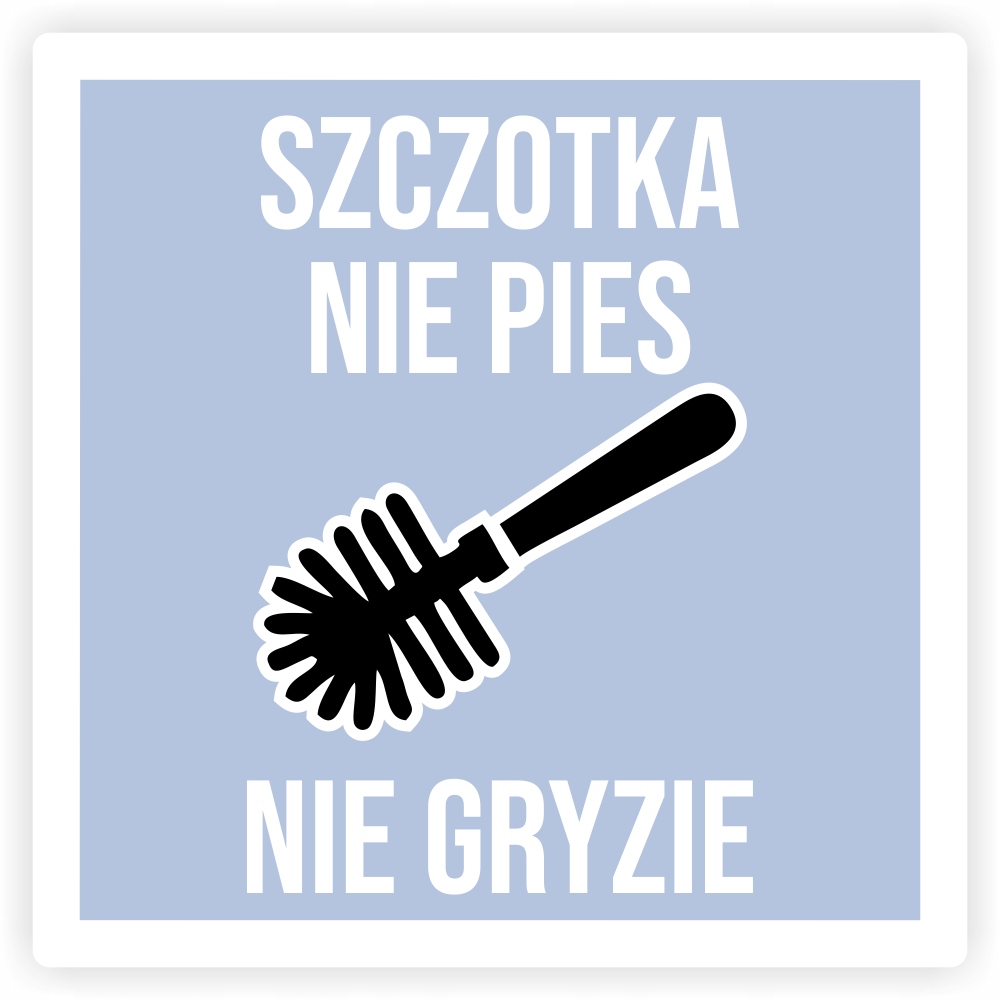 

Naklejka informacyjna Szczotka Nie Pies 10 cm
