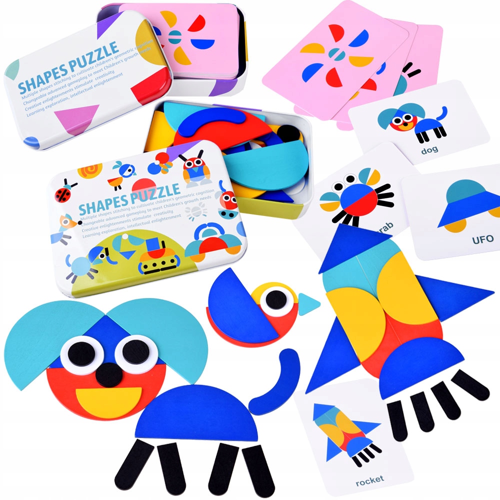 

Drewniana Układanka Montessori Tangram ZA4377