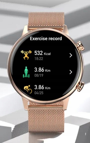 Smartwatch damski AMOLED POLSKIE MENU HK39 39mm złoty Kompatybilność systemowa Android iOS Windows Phone