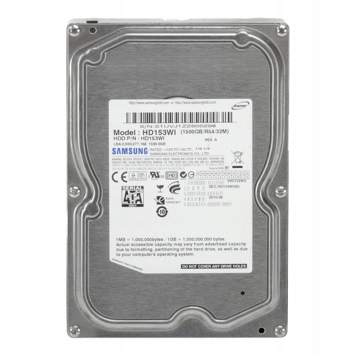 Samsung SpinPoint F3EG 1.5TB 5.4K 32MB Sata II 3.5'' HD153WI