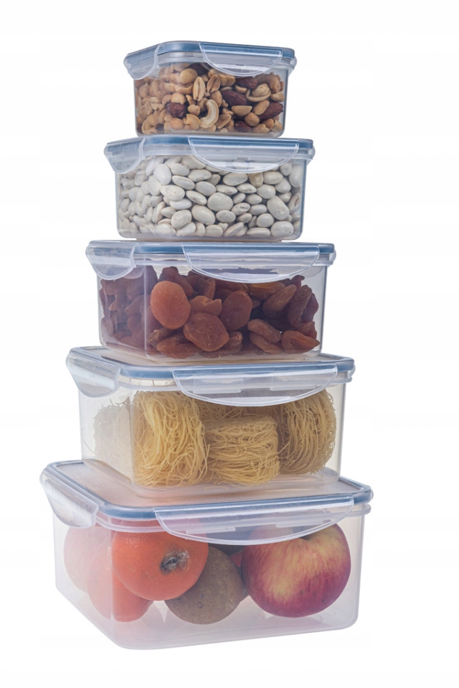 

Pojemniki Hermetyczne na Żywność plastikowe 5 szt.