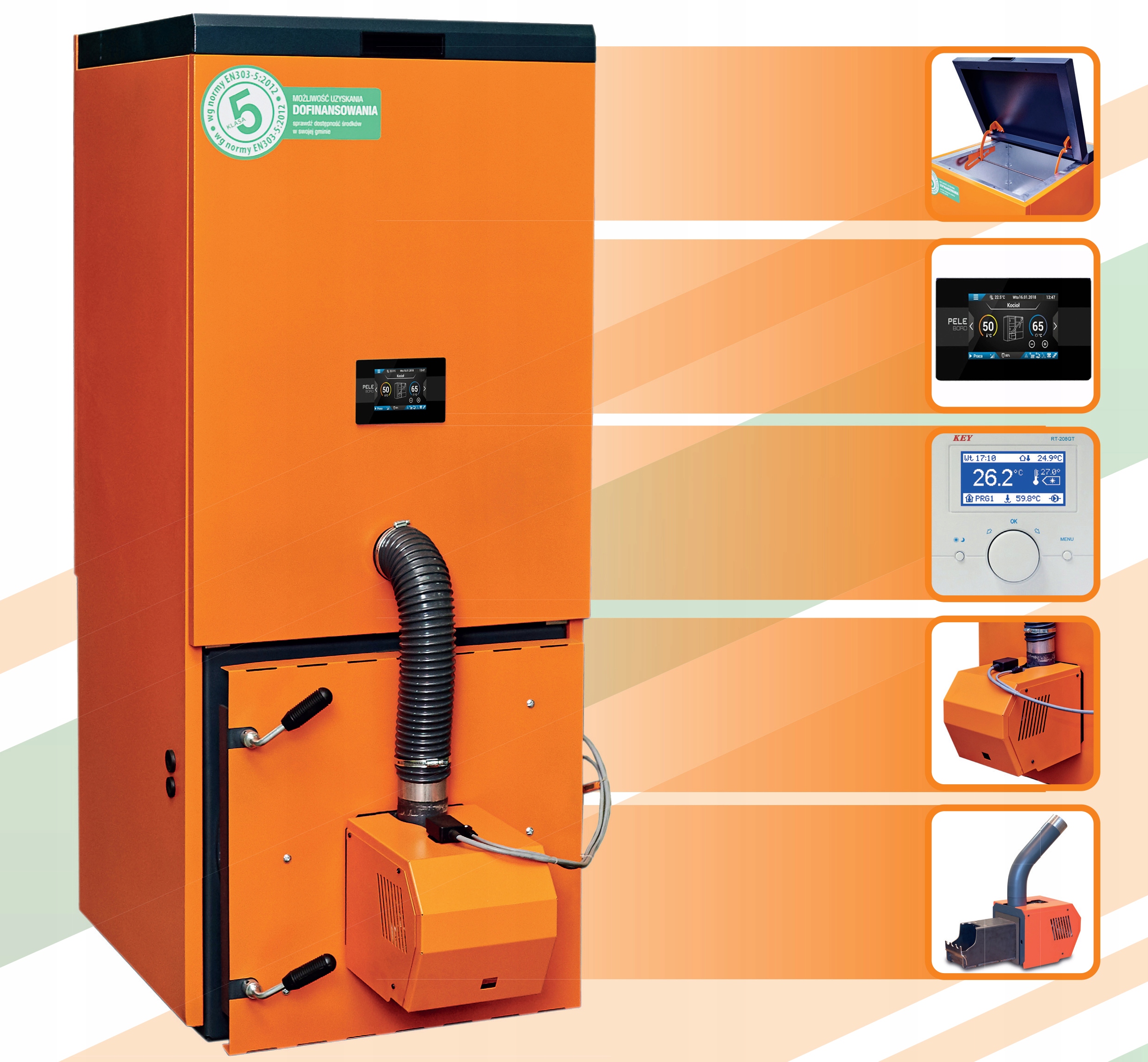 KOCIOŁ PIEC BIOPELL 20kW PELLET ECODESIGN PROMOCJA Rodzaj paliwa pellet