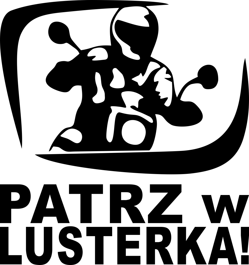 Naklejka Na Samochód Auto Patrz W Lusterka Motocyklista Motocykl Uwaga! SA8