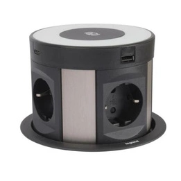 Zásuvka Schuko pre nábytok 4X2P+Z s Usb typ A+c indukčná 654983