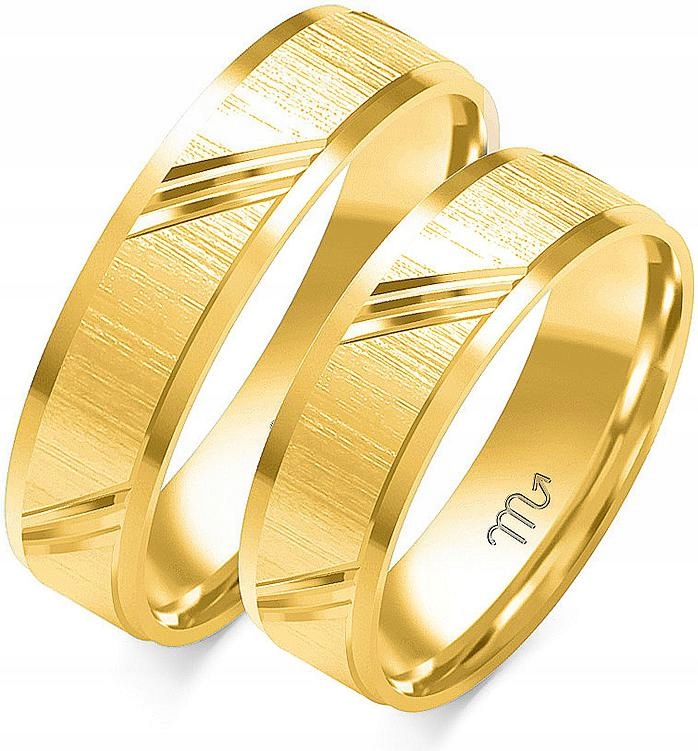 Prsteny s gravírováním zlaté svatební 585 r 11 12 13 klasický model gravírování