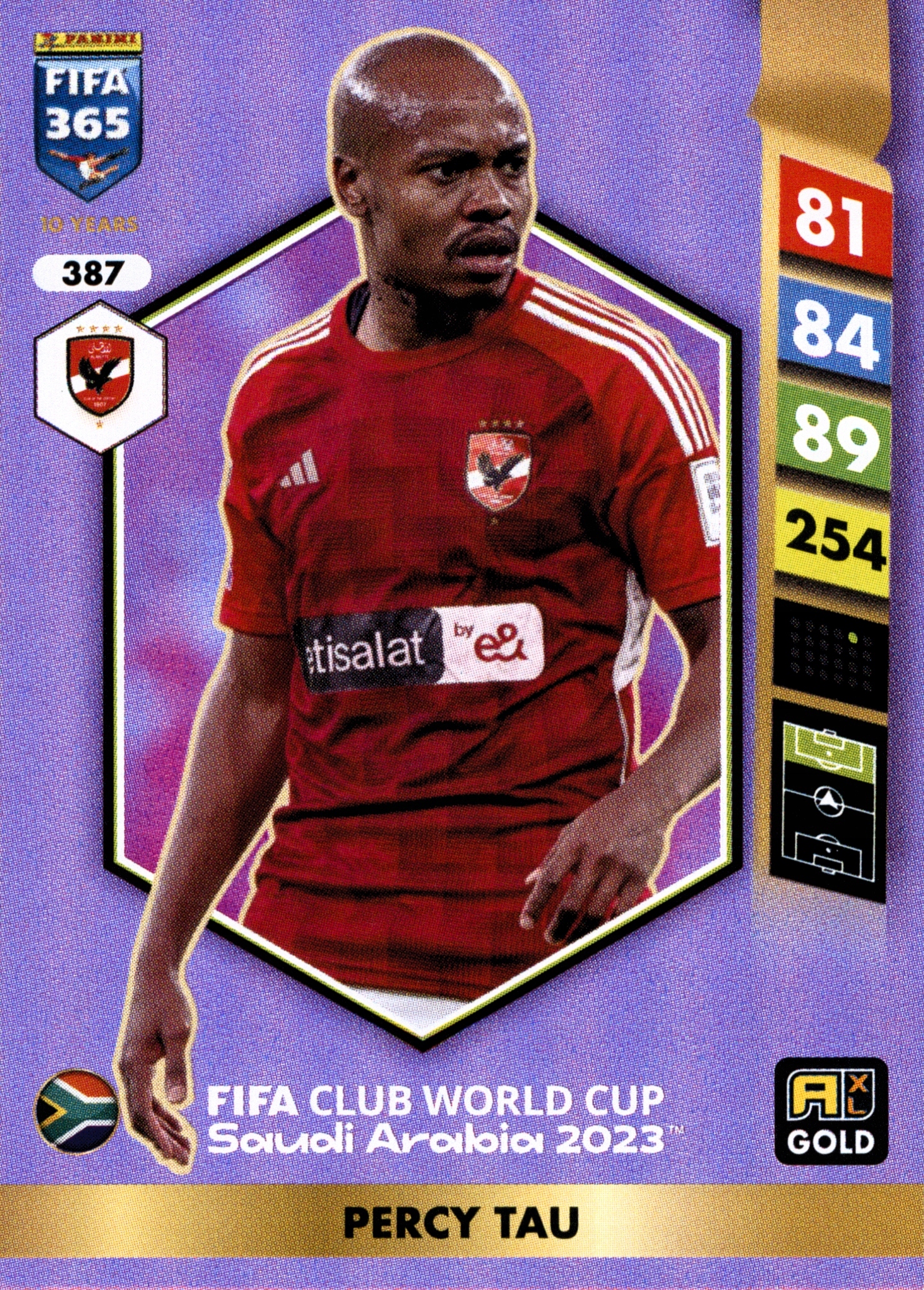 Panini Fifa 365 2025 Gold Fifa Club World Cup 387 Percy Taut Al Ahly
