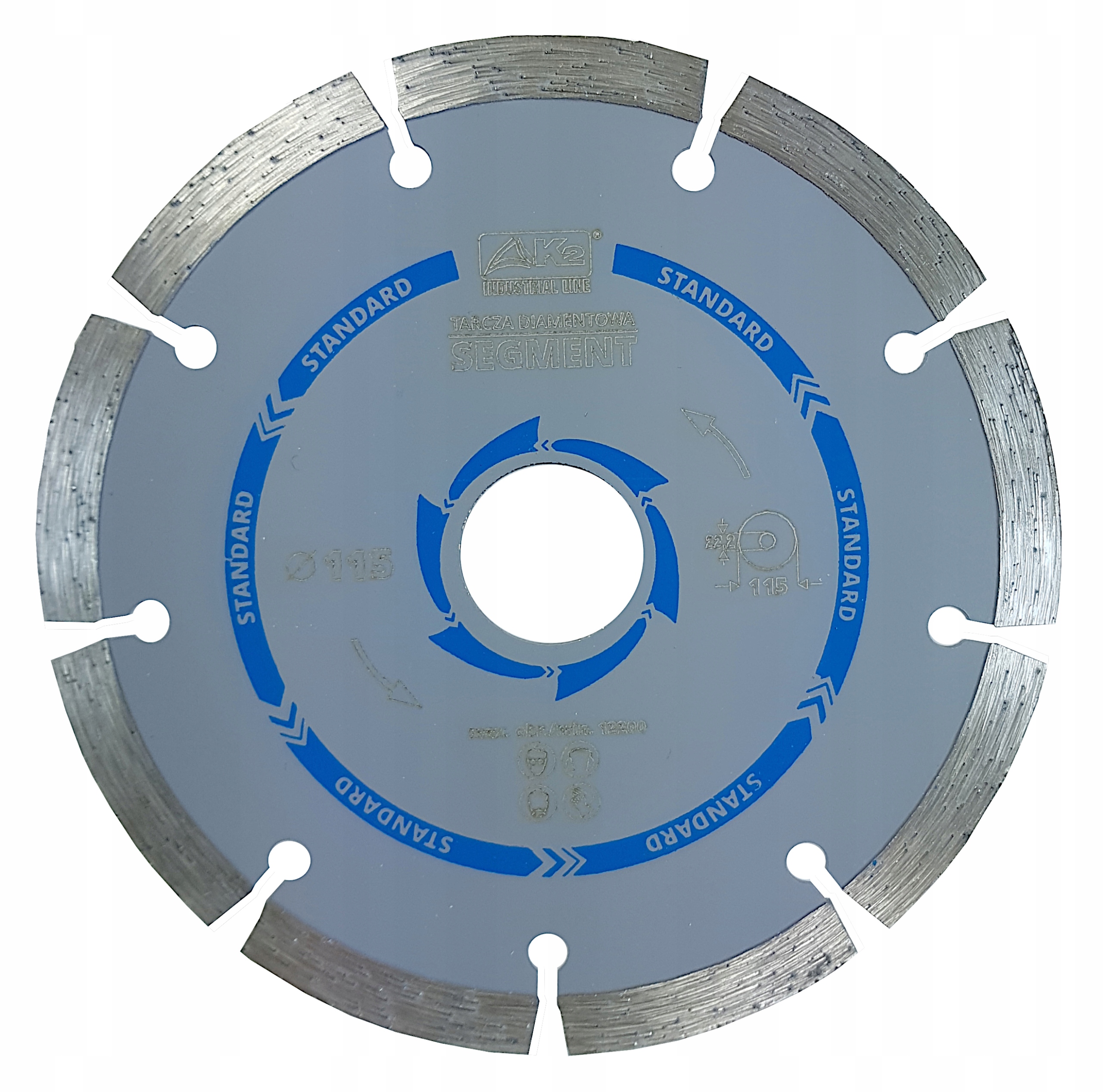

Tarcza diamentowa segmentowa betonu kostki 115 mm