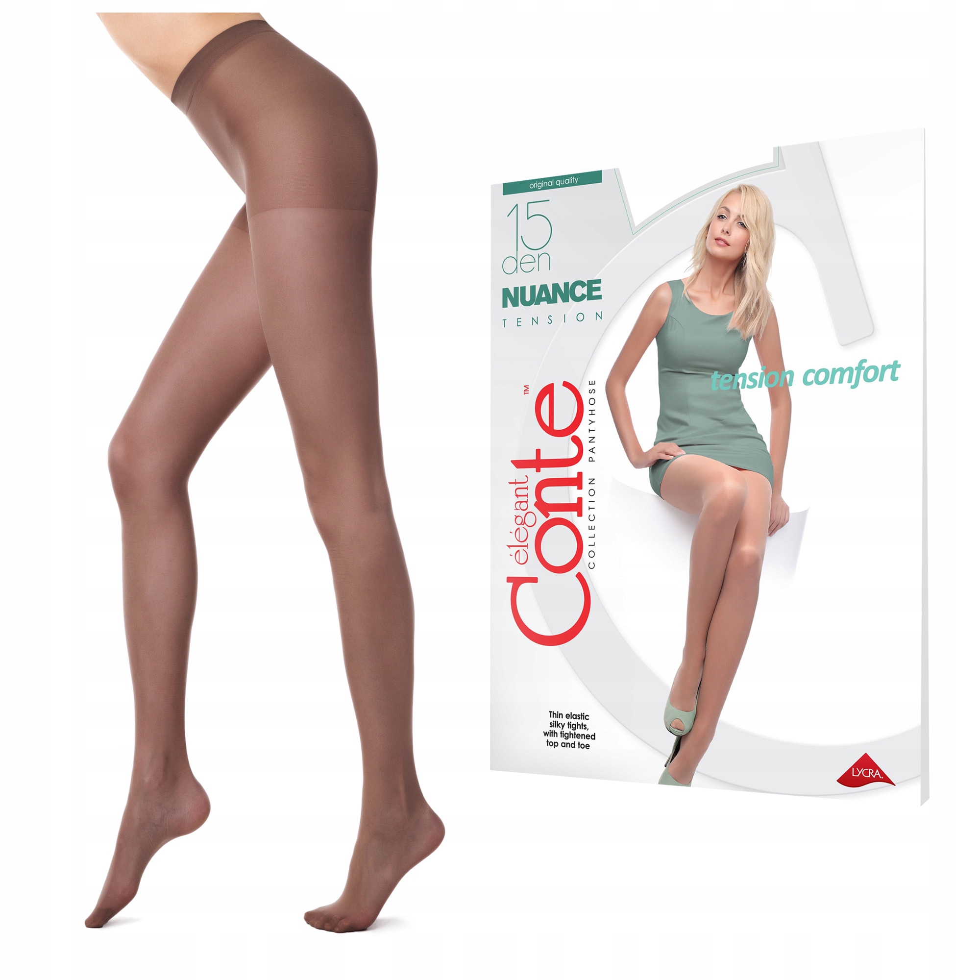 

Rajstopy Lycra Conte Nuance 15 den Mocca 2 matowe