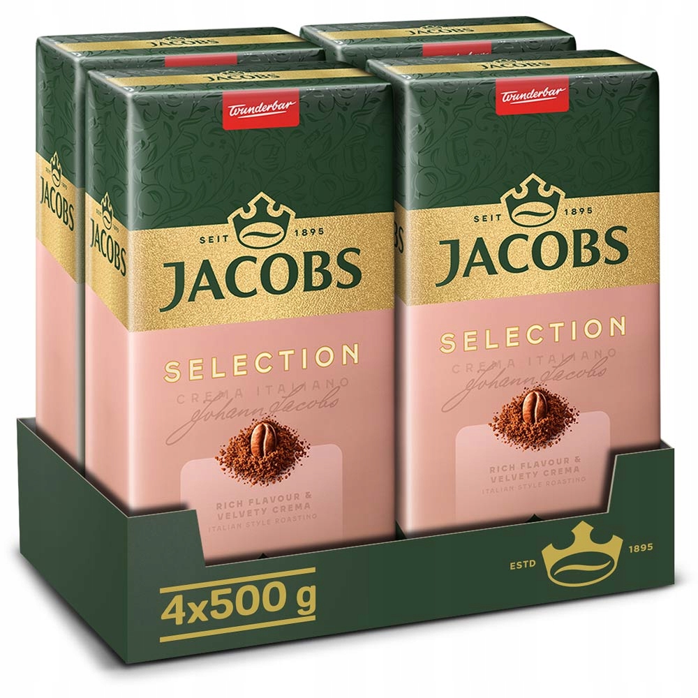 Kawa mielona Jacobs Crema Selection Italiano 4x 500g zestaw [2kg kawy]