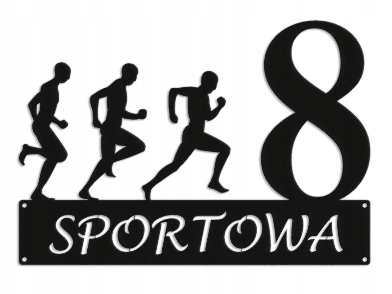 Číslo Na Dom 48 cm Adresa Tabuľa Oceľ 2 mm Športová