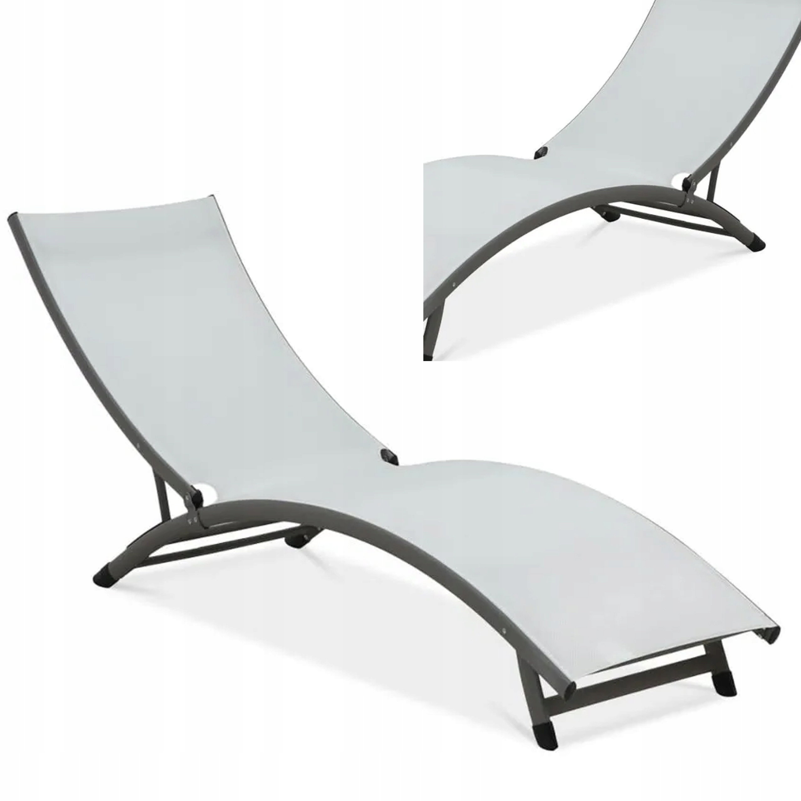 Leżak Ogrodowy Składany Plażowy Tarasowy Star na Basen Ogród Pearl