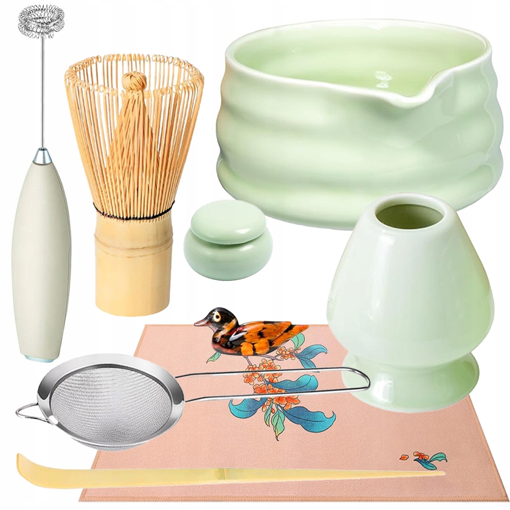 Levně Dárková Sada Na Čaj Matcha Sada Na Přípravu Matchy Lžíce 9KS