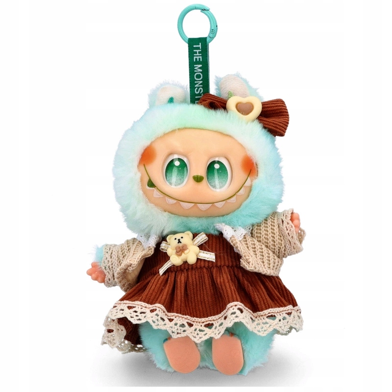 Přívěsek Na Klíče na kabelku plyšová hračka s oblečením B26 Zelený