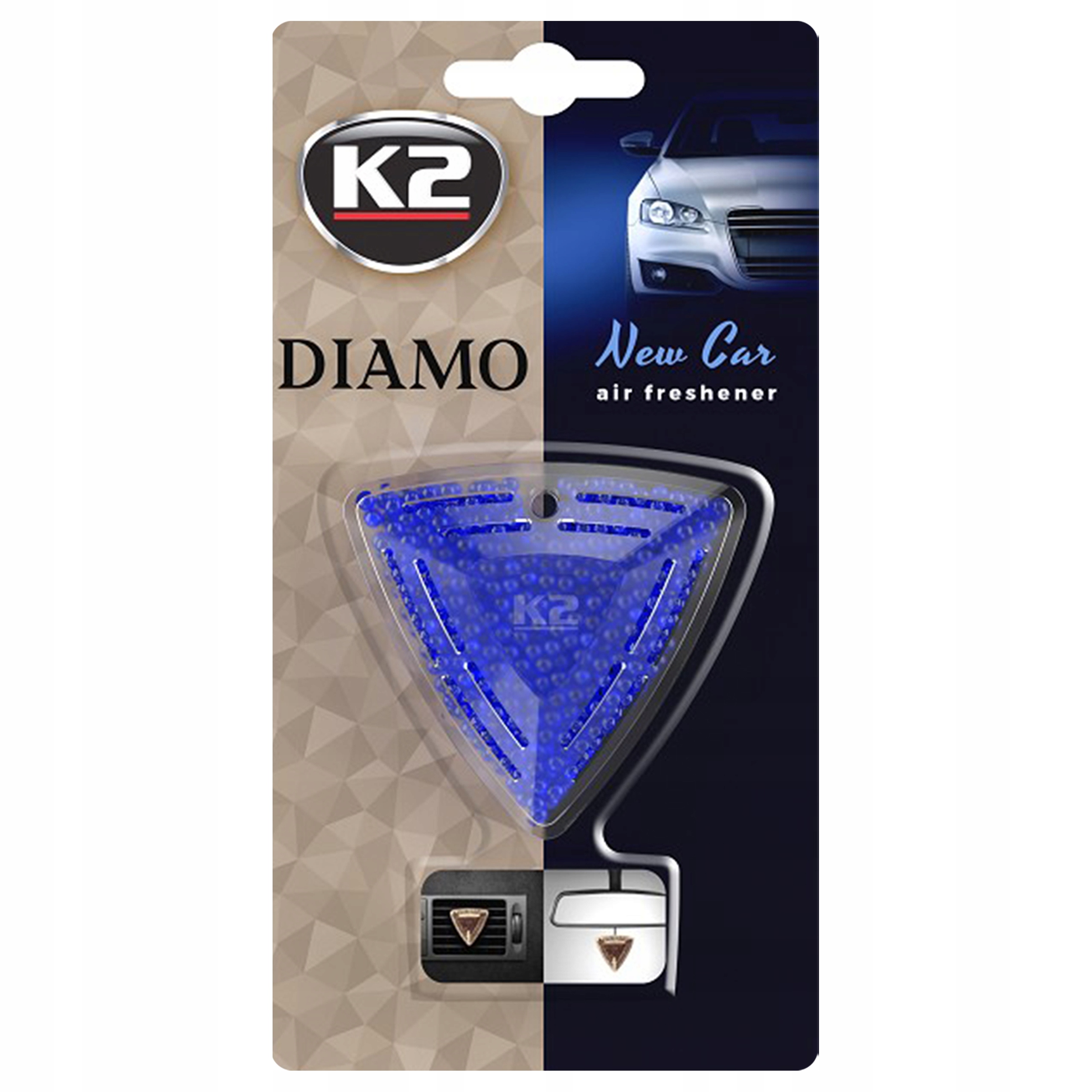K2 DIAMO ZAPACH SAMOCHODOWY NEW CAR NOWY SAMOCHÓD