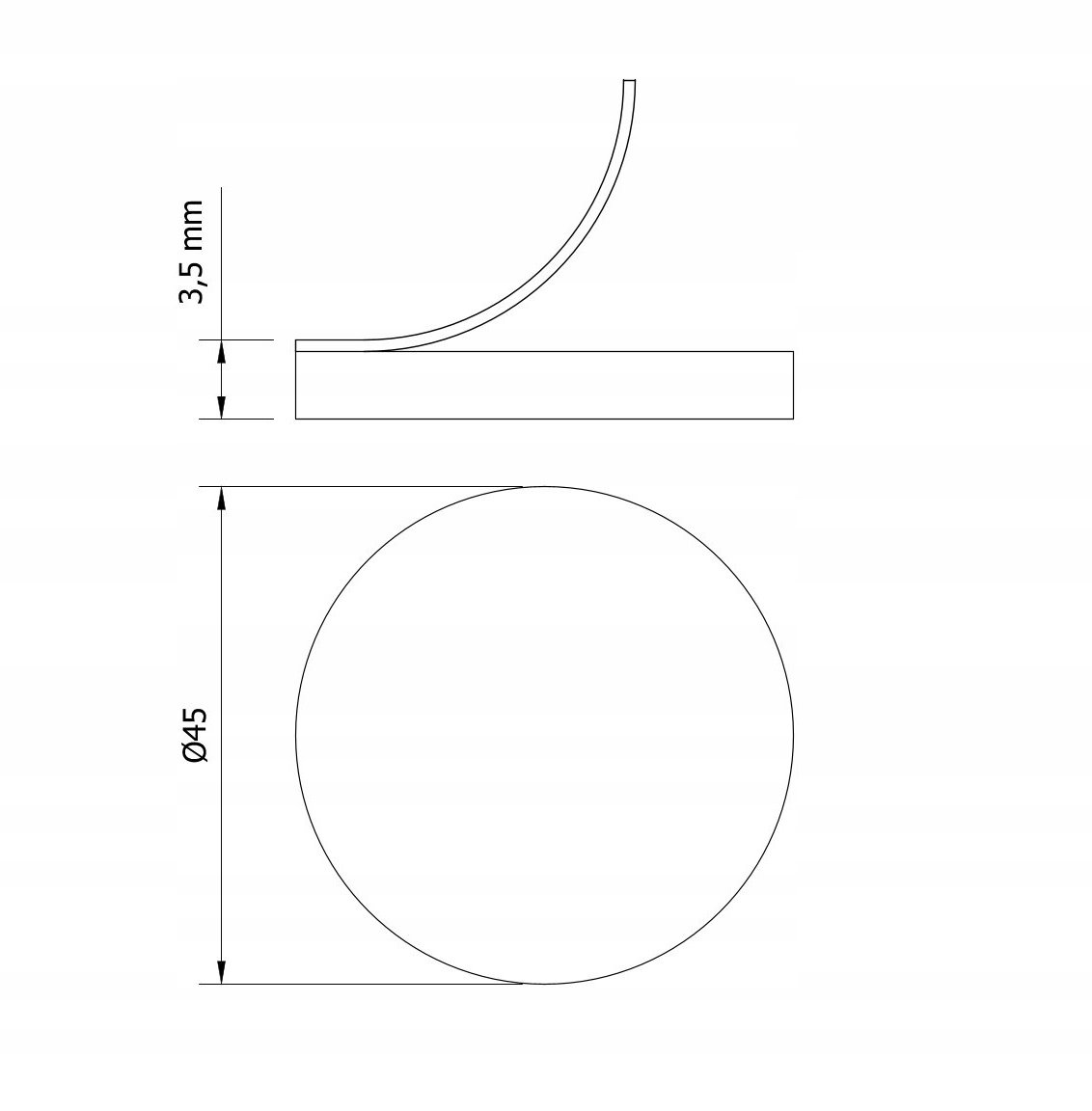 Podkładki filcowe pod meble fi 45 brąz - 4 szt. EAN (GTIN) 5904921007221