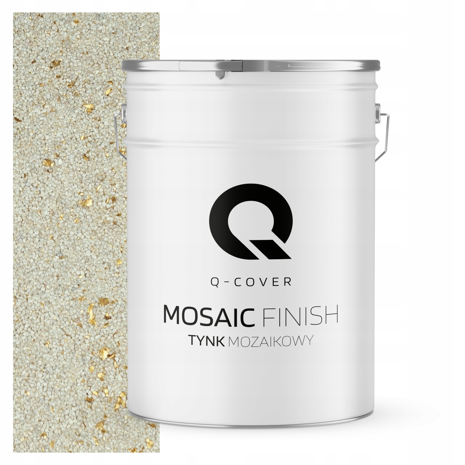 Mozaiková pryskyřičná omítka 25 kg Vnitřní vnější bílá se zlatou slídou M08