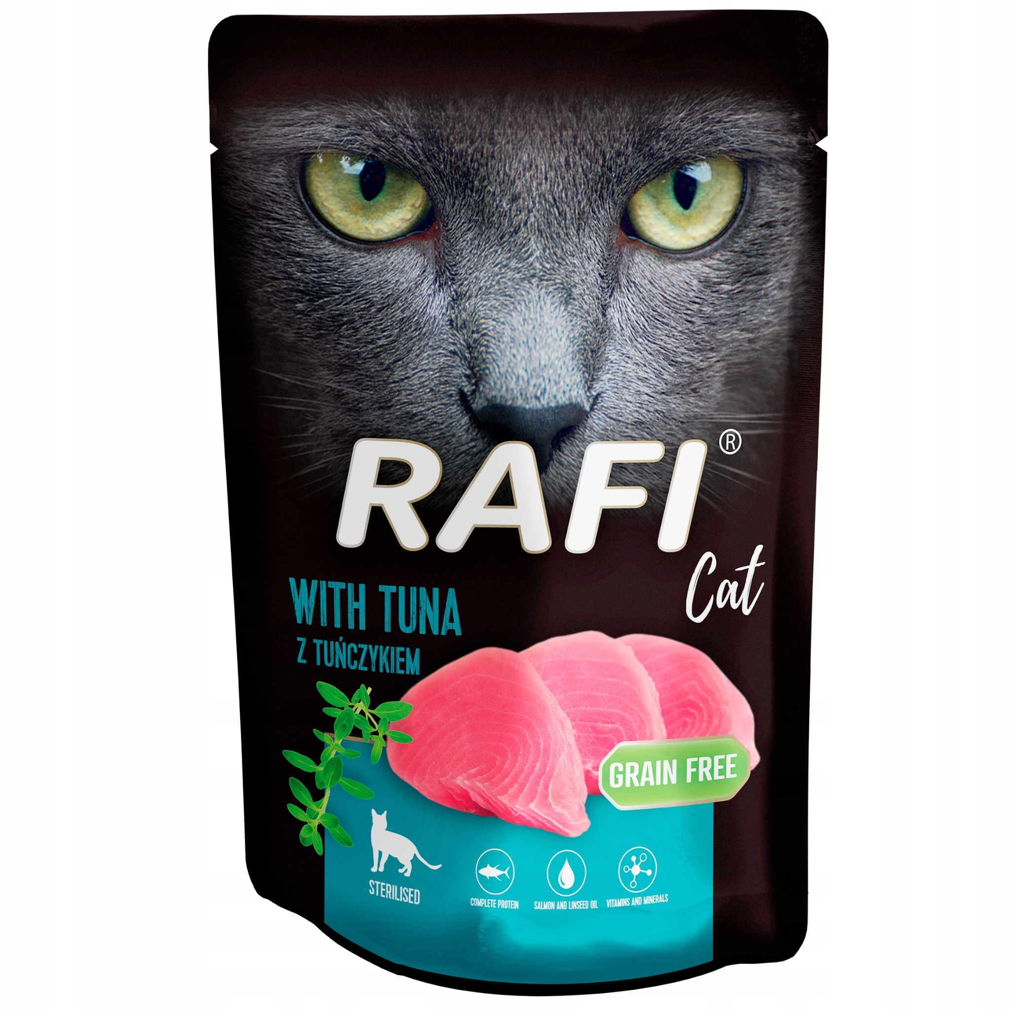 Levně 17X Rafi Cat Sterilised s tuňákem 100 g