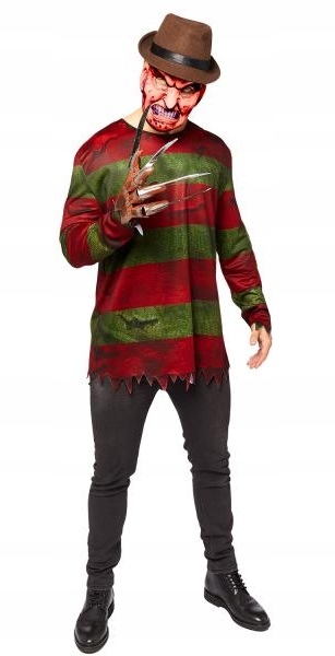 Kostým Freddy Kruger XL Halloweenský kostým Noční můra v Elm Street