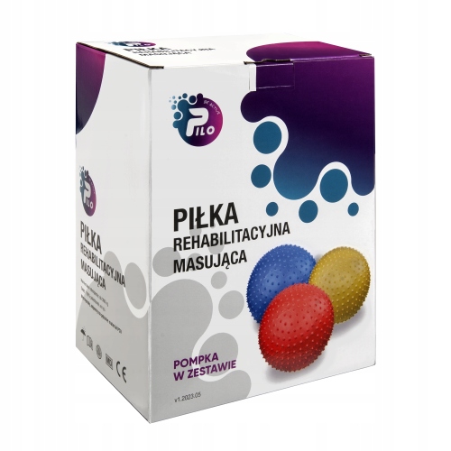 PIŁKA GIMNASTYCZNA REHABILITACYJNA MASUJĄCA Z KOLCAMI 65CM
