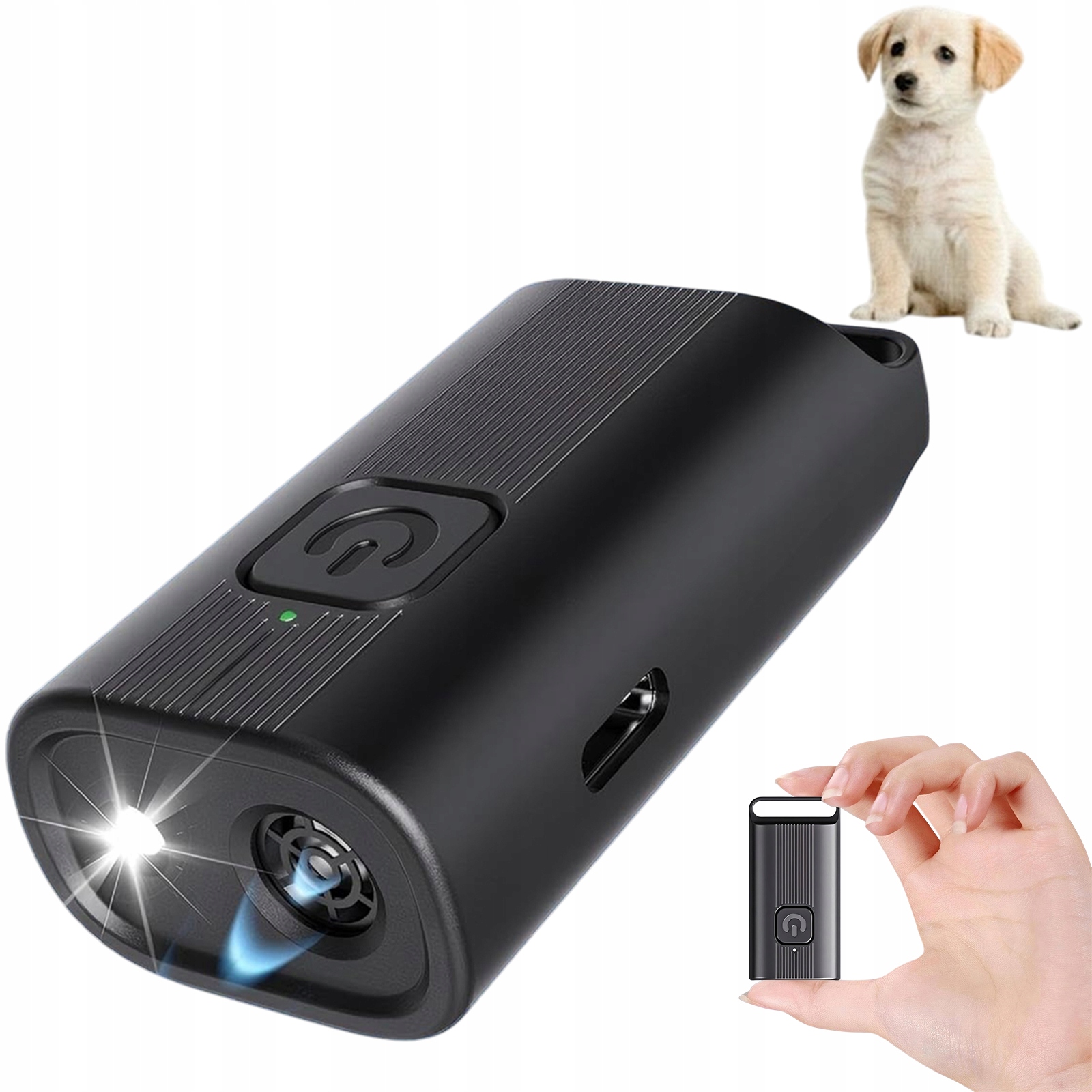 Levně Ultrazvukový Trenér Psů Led 3V1 Nabíjecí Zařízení Proti Štěkání
