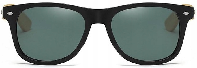 OKULARY PRZECIWSŁONECZNE UV400 DREWNIANE BAMBUSOWE ZESTAW LECERTO Model 8001 Bamboo darkgreen