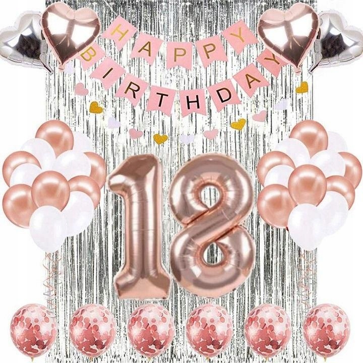 

Balony kurtyna na 18 osiemnastkę urodziny P18