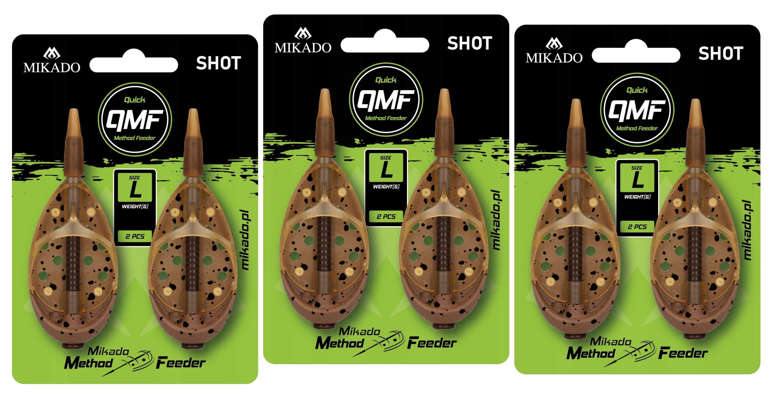 6x 20g Mikado Shot Qmf podajniki Do Metody Method Feeder